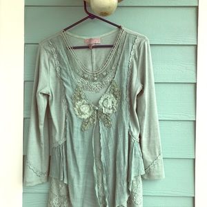 “Free People “ style ruffled top